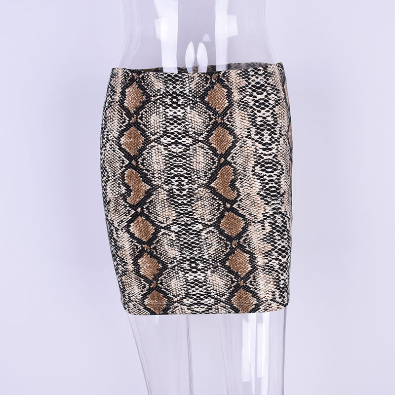 Women's New Hot-selling Sexy Snake Print Skirt