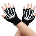 Simplicity Unisex Half Finger Skeleton Pattern