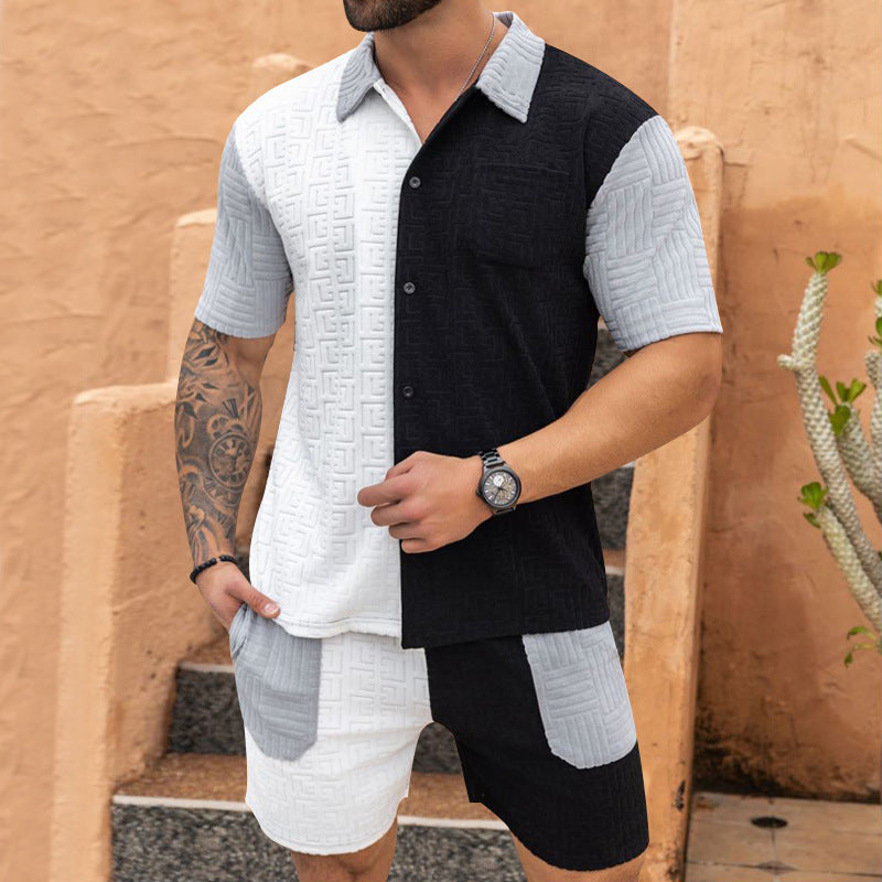 Men's Short Sleeve Plus Size Suit