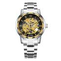 Steel Strip Hollow Gold Manual Mechanical Watch