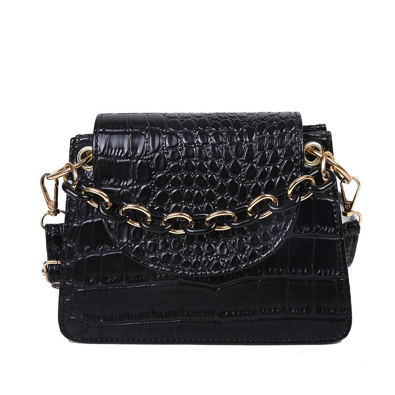 Ladies Simple Fashion Texture Chain Shoulder Bag