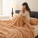 Rabbit Fur Velvet Blanket Anti-static Bedroom Sofa Blanket