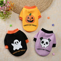 Halloween Pumpkin Skull Pet Teddy Small Dog Autumn Winter Sweater