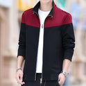 Men's Color Stitching Stand-collar Jacket