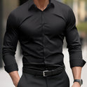 Men's Pigment Business Casual Long Sleeve Shirt