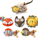 Cat Toys Jungle Animals Bite Resistant Catnip Toys, Interactive Cat Kicker Toys For Indoor Cats, Promotes Kitten Exercise