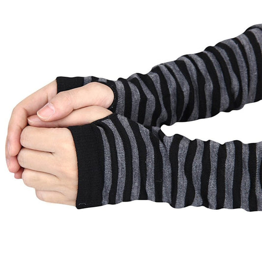 Fingerless knit sleeves