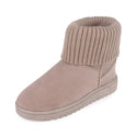 Flanging wool flat bottomed cotton boots student shoes