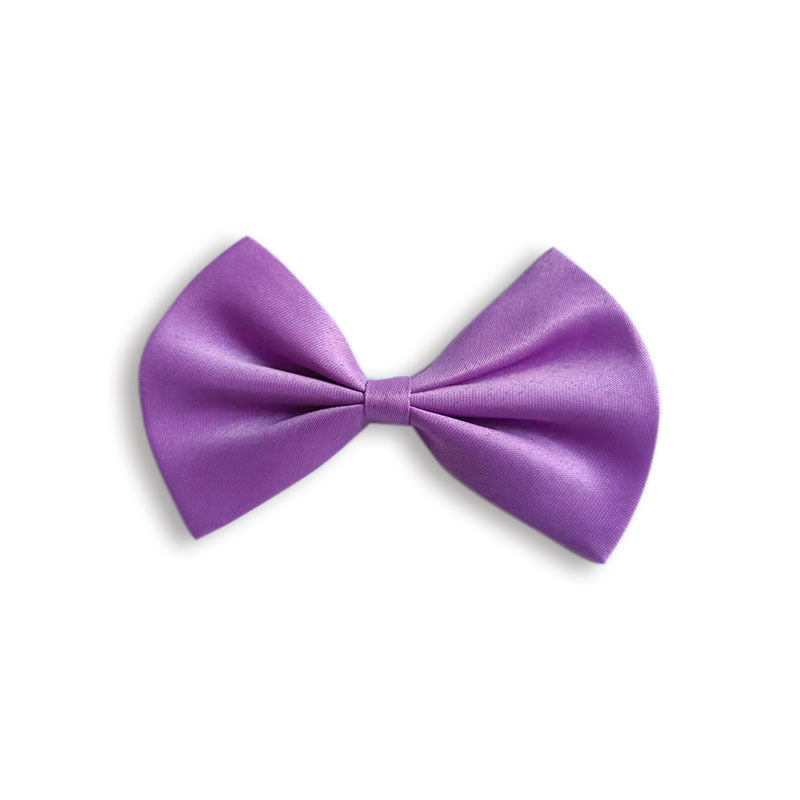 Simple Solid Color Bow Pet Collar