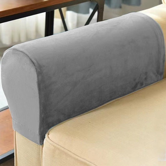 Silver Fox Velvet Sofa Hand Rail All-inclusive Protective Cover Elastic Full-cover Solid Color Household Two Pieces