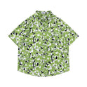 Retro Printed Shirt Short Sleeve Loose Design