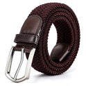 Men's Casual Stretch Woven Leather Belt