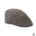 Grid Parent-child Woolen Beret Casual Houndstooth  Hat