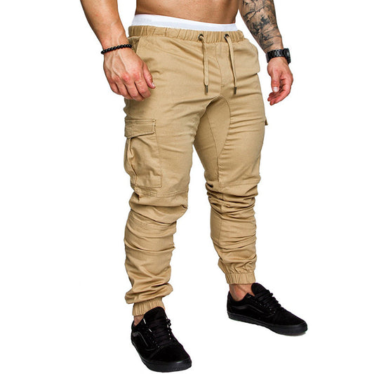 Men's Woven Fabric Casual Pants Corset Pants