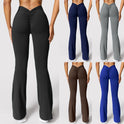 Nude Feel Seamless Slightly Flared Yoga Pants Sports Running Fitness Pants Female High Waist Hip Lift Yoga Pants