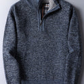 Loose Knit Coat Plush Men's Zipper Sweater