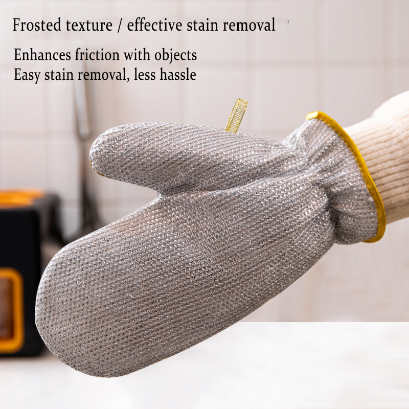 Kitchen Bamboo Fiber Non-oily Dishwashing Gloves