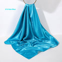 Pure Color Silk Scarf Artificial Silk 90cm Shiny Satin Shawl