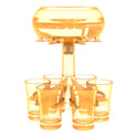 6-Shot Glass Dispenser Holder Wine Whisky Beer Dispenser Rack Bar Accessory Drinking Party Games Glass Dispenser