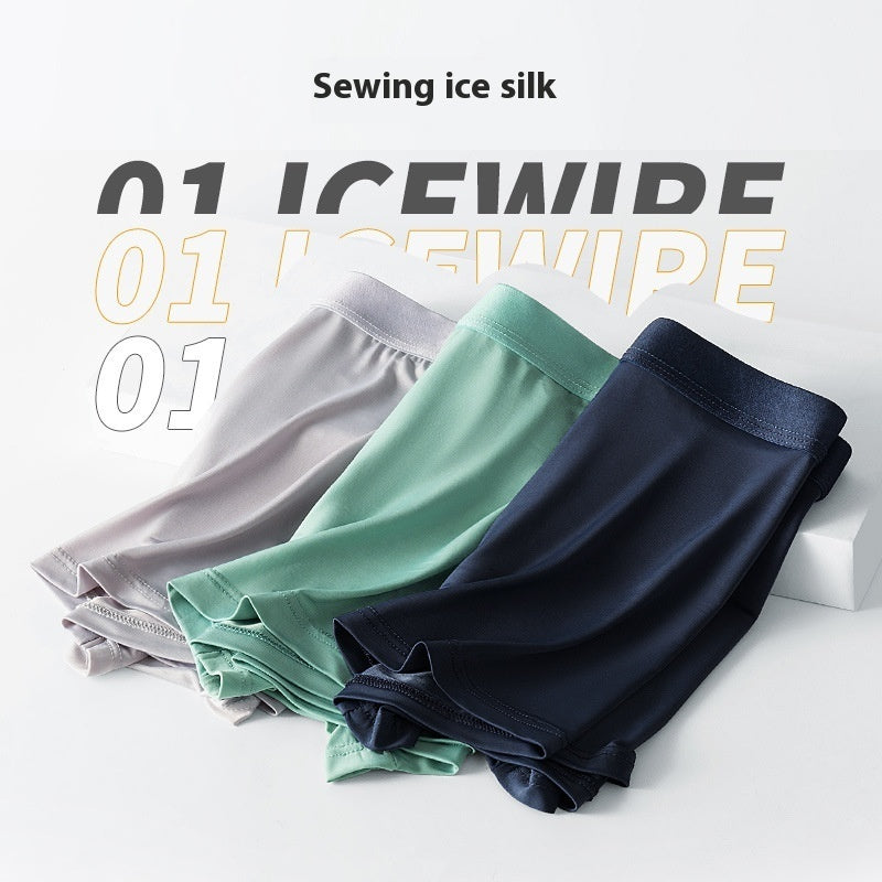 Men's Ice Silk Underwear Summer Plus Size Traceless Ventilation