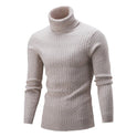 Men's Sweater Casual Retro Twisted Flower Turtleneck Knitting