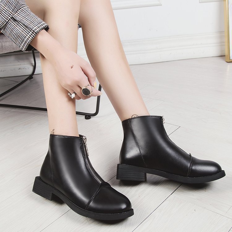 Short tube flat bottom Martin boots women