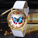 Roman scale butterfly belt watch Fashion universal gold shell watch