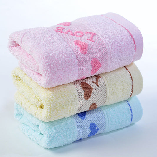 Caring pure cotton face towel