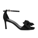 French Style Bow Strap Elegant Graceful Open Toe Stilettos Pumps