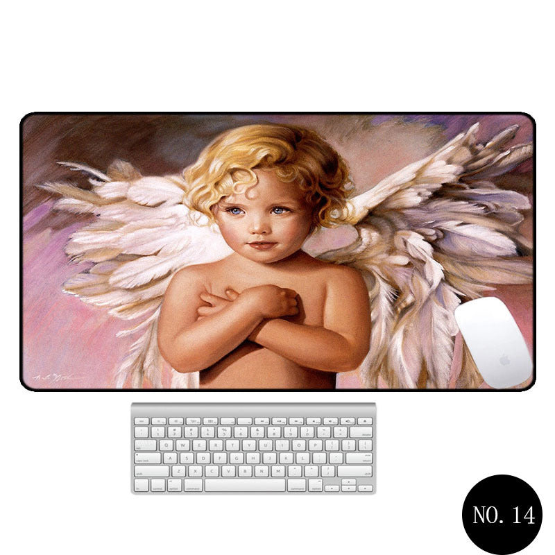 Angel Pattern Large Office Non-Slip Mouse Pad