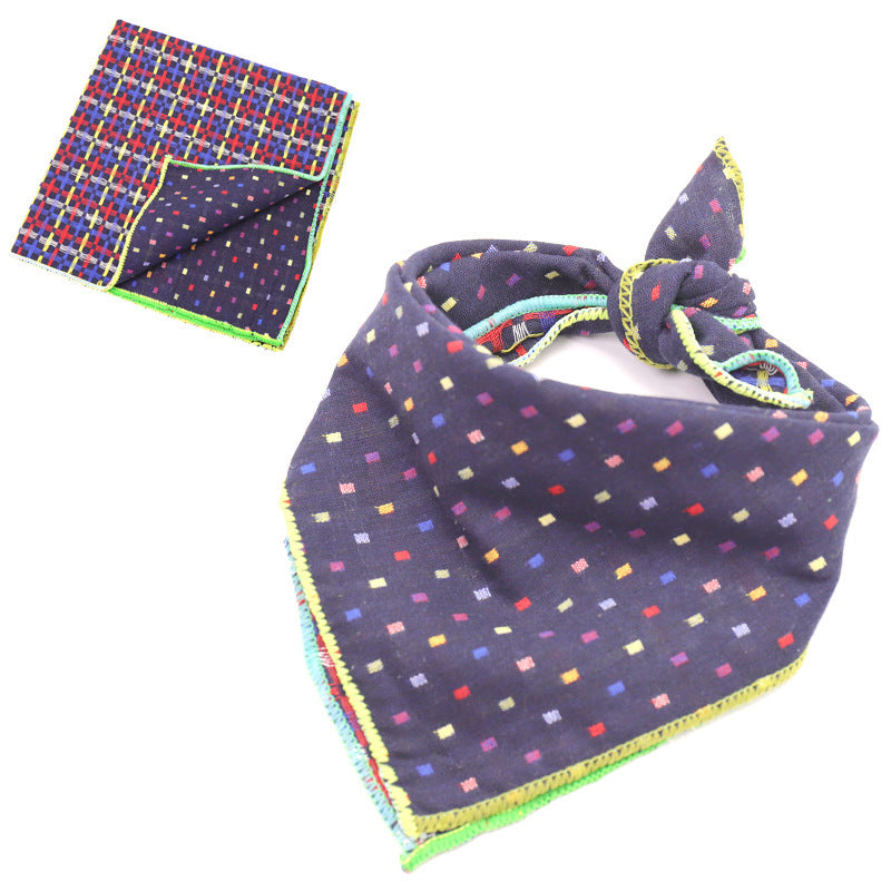 Plaid Double Sided Cotton Pet Scarf