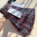 Plaid Pleated Skirt For Women, Autumn And Winter A-line