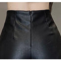 Women's High Waist Outer Wear Slimming PU Leather Shorts