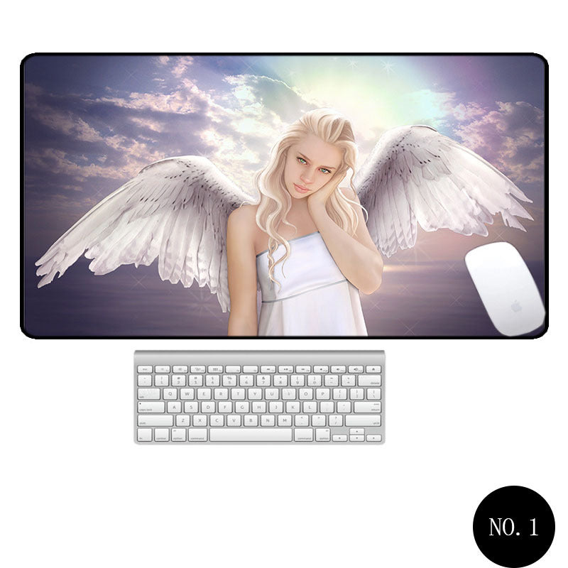 Angel Pattern Large Office Non-Slip Mouse Pad