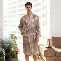 Summer Thin Silk Long-sleeved Pajamas