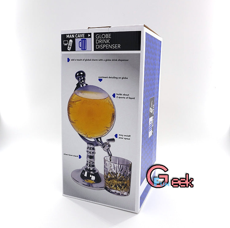 جديد Globe Wine Decanters موزع مشروبات الكحول 1.5 لتر لعبة شرب موزع الخمور مصافي موزع بار إكسسوارات جديدة