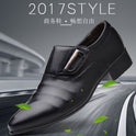 new men's leather shoes men's business suits all-match pointed shoes slip-on on behalf of a cross-border leisure