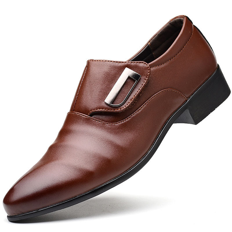 new men's leather shoes men's business suits all-match pointed shoes slip-on on behalf of a cross-border leisure