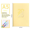 2025 Soft Leather A5 Daily Plan Schedule Book
