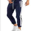 Men's Trendy Latest Running Fitness Side Contrast Color Velcro Sports Trousers