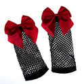 Female Lace-up Bow Fishnet Socks