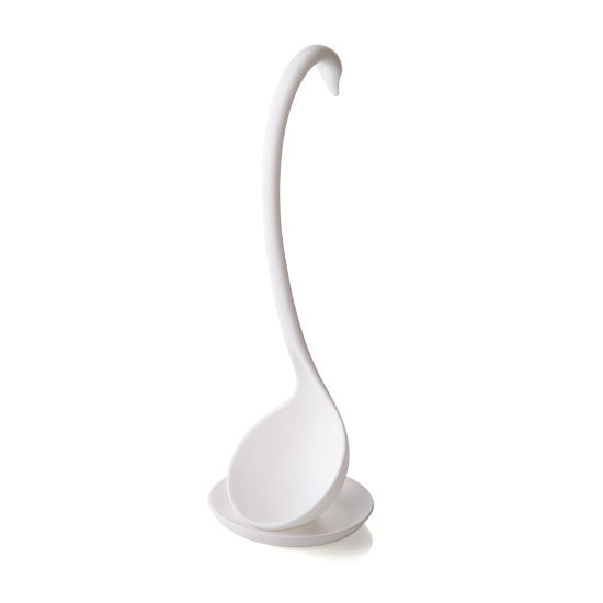 Creative Swan with tray can be vertical soup spoon, multi-purpose kitchen tableware spoon long handle large spoon.