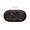 Marble bathroom storage jewelry oval tray