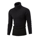 Men's Sweater Casual Retro Twisted Flower Turtleneck Knitting