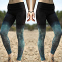 Tie-dye printed sports yoga pants