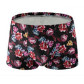 Printed Milk Silk Comfortable Breathable Multi-color Rose Boxers