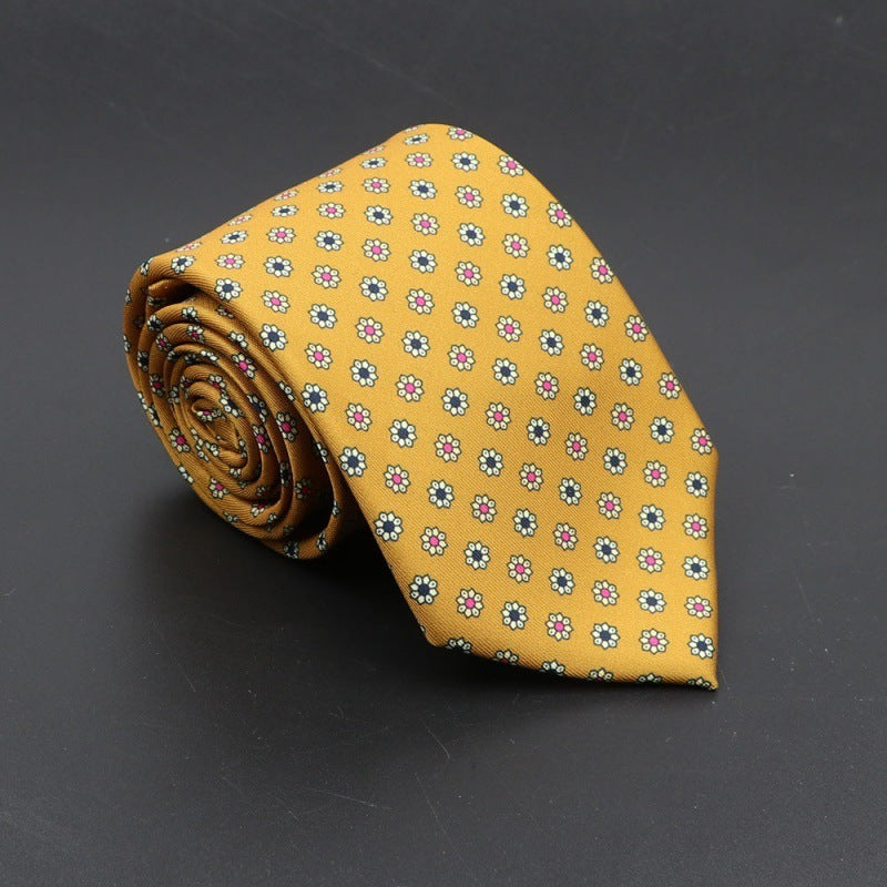 Super Soft Bohemian Silk Ties Men's Fashion 75mm Necktie