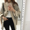 Ladies mid-length woolen coat