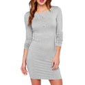 Autumn And Winter New Round Neck Slim Super Soft Long Sleeve Bottoming Dress