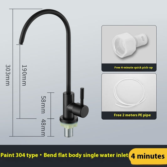صنبور مطبخ منزلي مصنوع من الفولاذ المقاوم للصدأ 304